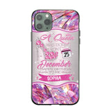 Personalized A Queen Was Born In December Sparkling Color Phone Case Printed 22OCT-HQ07