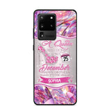 Personalized A Queen Was Born In December Sparkling Color Phone Case Printed 22OCT-HQ07