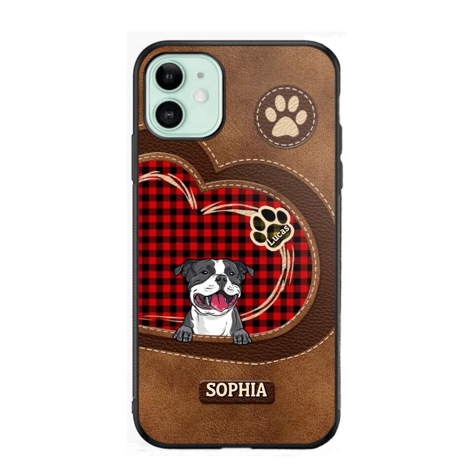 Personalized Dog Lover Caro Color Phone Case Printed 22OCT-MA10