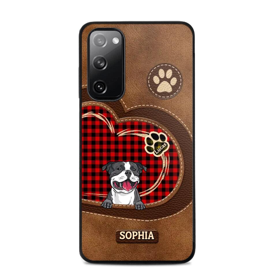 Personalized Dog Lover Caro Color Phone Case Printed 22OCT-MA10