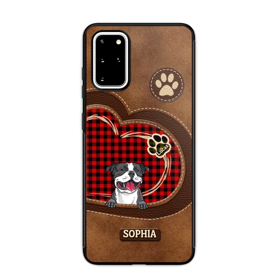 Personalized Dog Lover Caro Color Phone Case Printed 22OCT-MA10