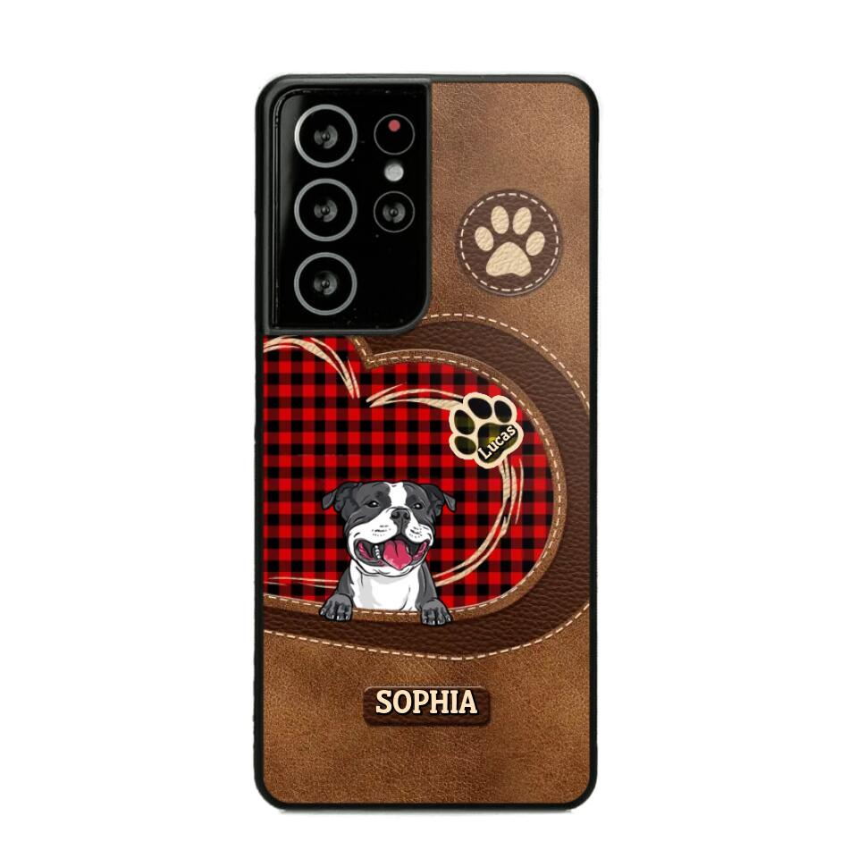 Personalized Dog Lover Caro Color Phone Case Printed 22OCT-MA10