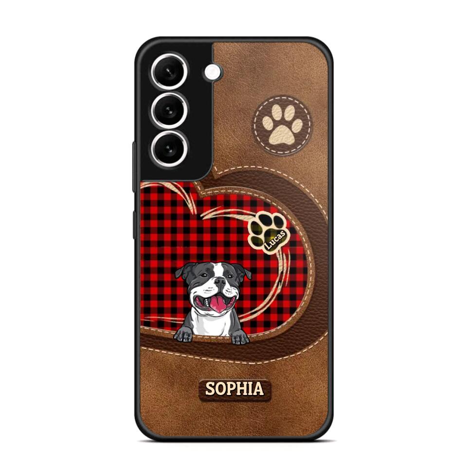 Personalized Dog Lover Caro Color Phone Case Printed 22OCT-MA10