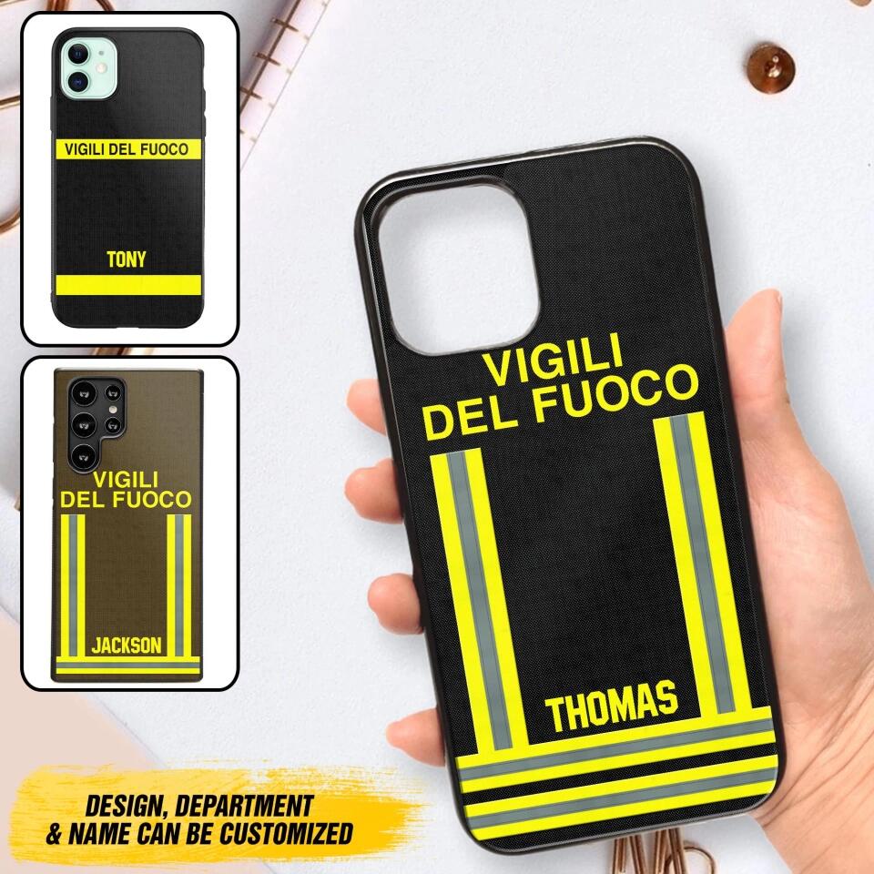 Personalized Italian Firefighter Phone Case Printed 22OCT-DT10