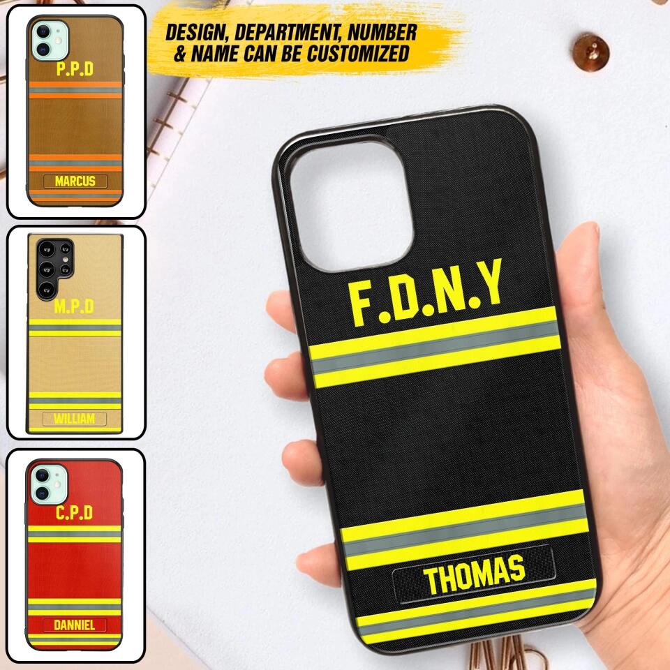 Personalized US Firefighter Phone Case Printed 22OCT-DT10