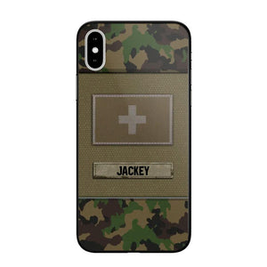 Personalized Swiss Veterans/Soldier Camo Phone Case Printed 22OCT-HY11