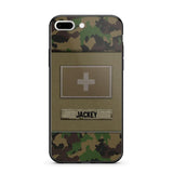 Personalized Swiss Veterans/Soldier Camo Phone Case Printed 22OCT-HY11