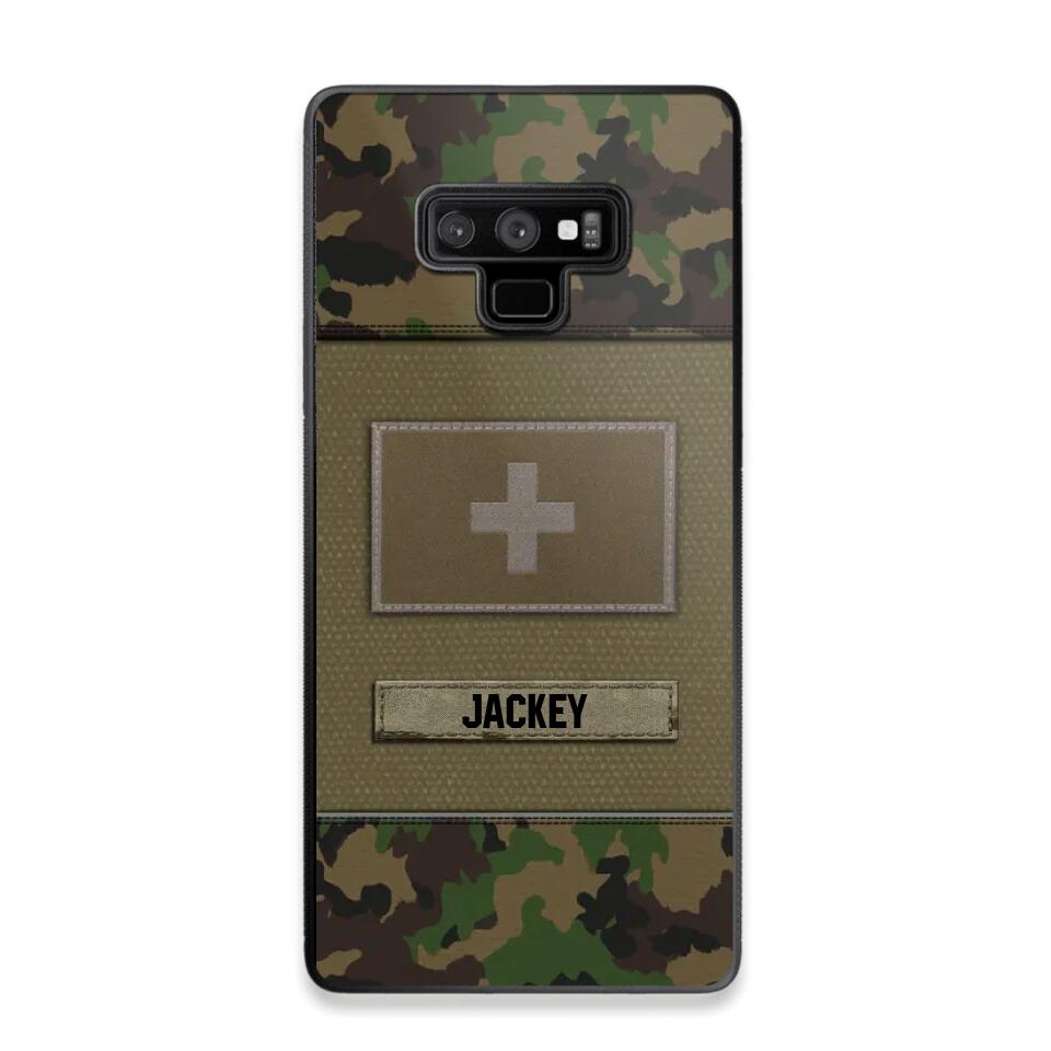 Personalized Swiss Veterans/Soldier Camo Phone Case Printed 22OCT-HY11