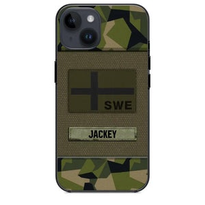 Personalized Swedish Veterans/Soldier Camo Phone Case Printed 22OCT-HY11