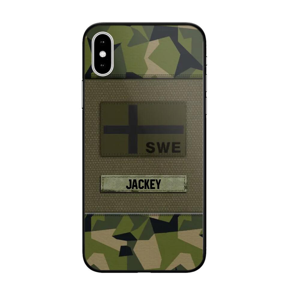 Personalized Swedish Veterans/Soldier Camo Phone Case Printed 22OCT-HY11