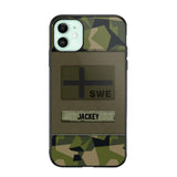 Personalized Swedish Veterans/Soldier Camo Phone Case Printed 22OCT-HY11