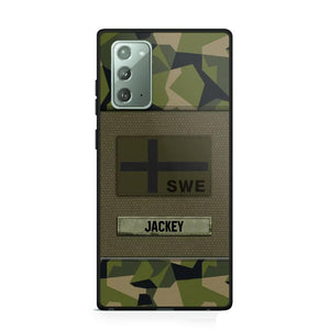 Personalized Swedish Veterans/Soldier Camo Phone Case Printed 22OCT-HY11