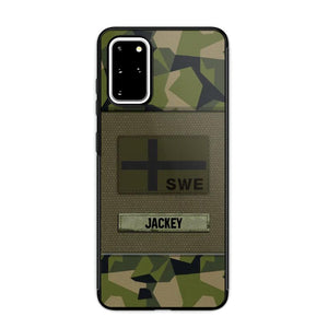 Personalized Swedish Veterans/Soldier Camo Phone Case Printed 22OCT-HY11