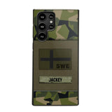 Personalized Swedish Veterans/Soldier Camo Phone Case Printed 22OCT-HY11