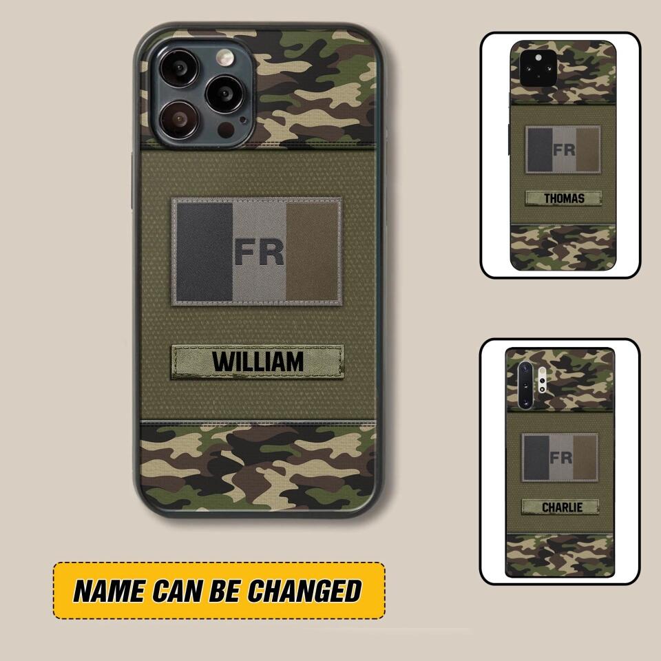 Personalized French Veterans/Soldier Camo Phone Case Printed 22OCT-HY11