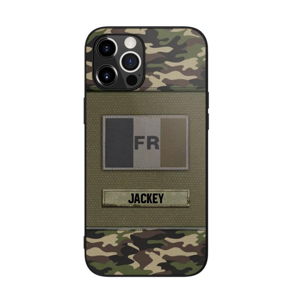 Personalized French Veterans/Soldier Camo Phone Case Printed 22OCT-HY11