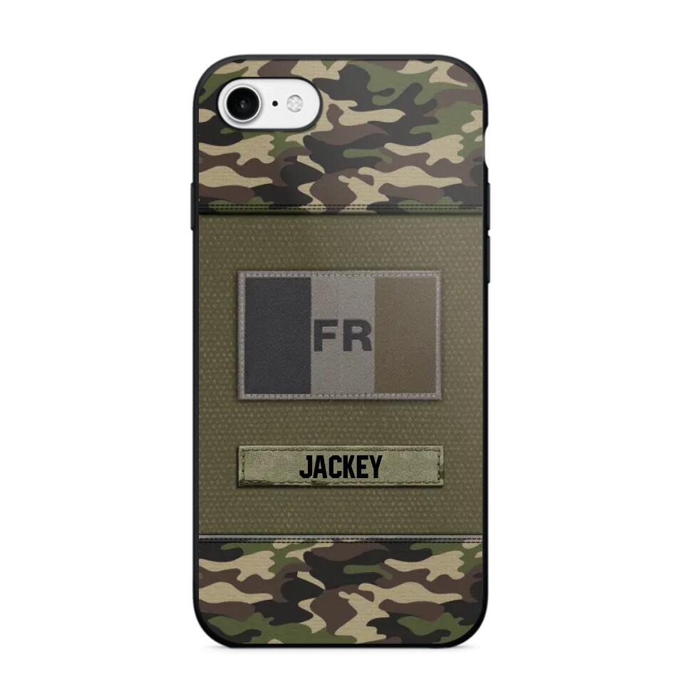 Personalized French Veterans/Soldier Camo Phone Case Printed 22OCT-HY11