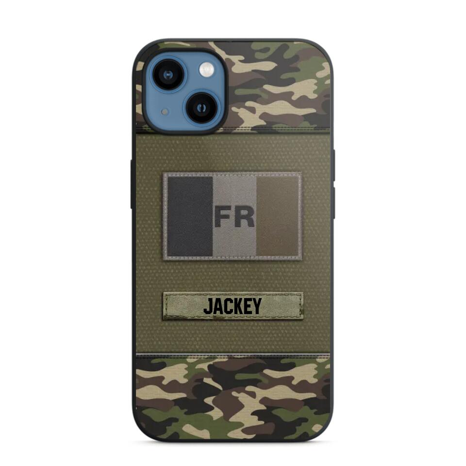 Personalized French Veterans/Soldier Camo Phone Case Printed 22OCT-HY11