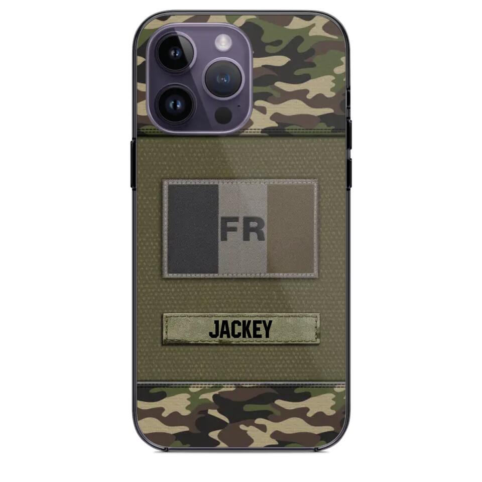 Personalized French Veterans/Soldier Camo Phone Case Printed 22OCT-HY11