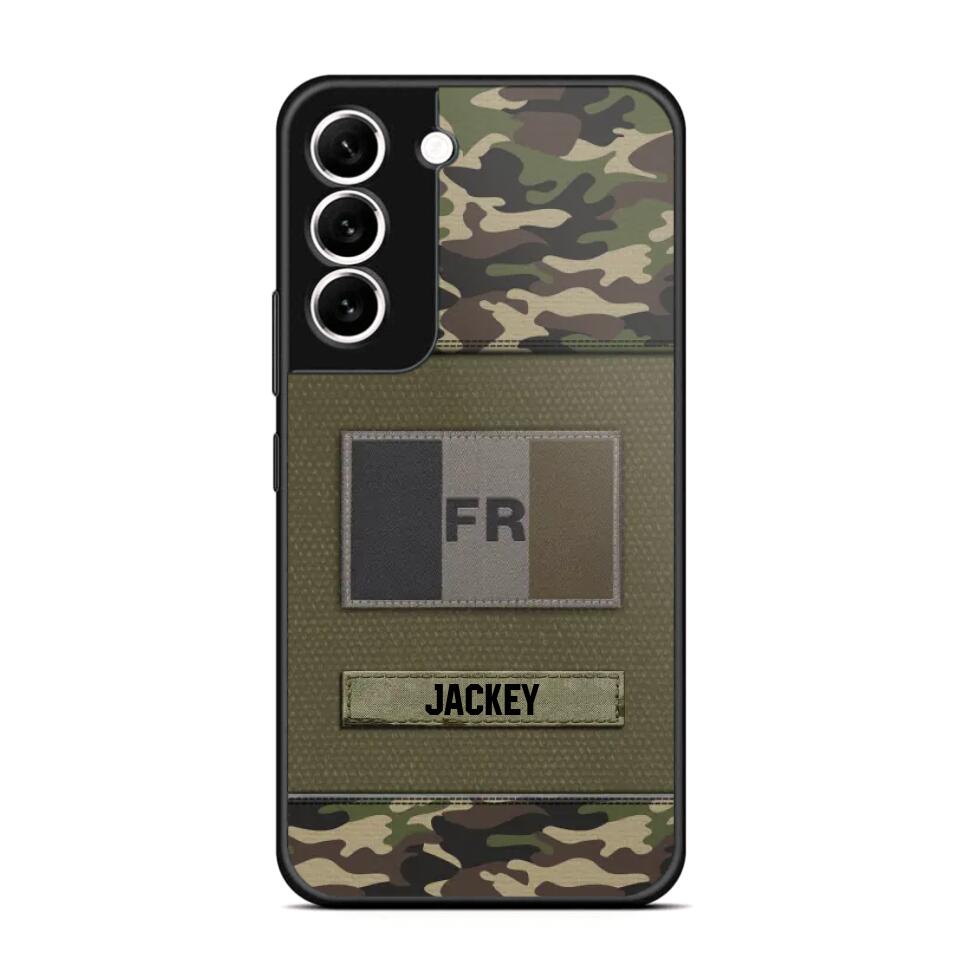 Personalized French Veterans/Soldier Camo Phone Case Printed 22OCT-HY11