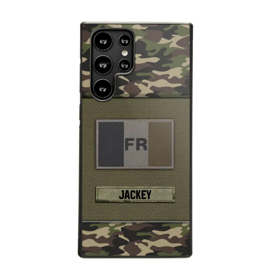 Personalized French Veterans/Soldier Camo Phone Case Printed 22OCT-HY11