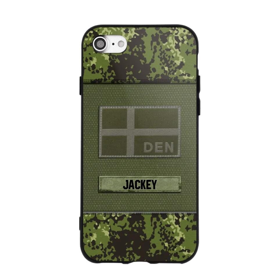 Personalized Danish Veterans/Soldier Camo Phone Case Printed 22OCT-HY11