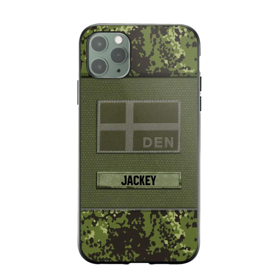 Personalized Danish Veterans/Soldier Camo Phone Case Printed 22OCT-HY11