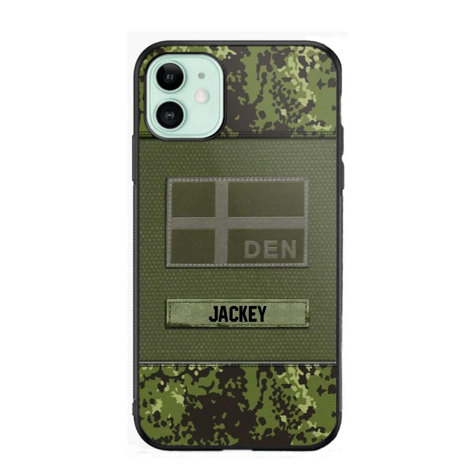 Personalized Danish Veterans/Soldier Camo Phone Case Printed 22OCT-HY11