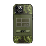 Personalized Danish Veterans/Soldier Camo Phone Case Printed 22OCT-HY11