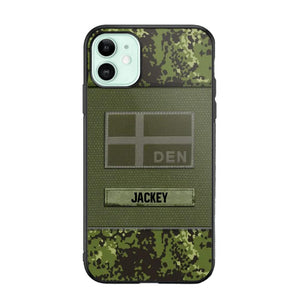 Personalized Danish Veterans/Soldier Camo Phone Case Printed 22OCT-HY11