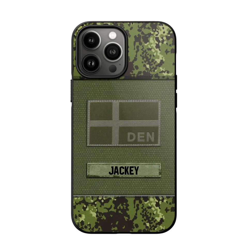 Personalized Danish Veterans/Soldier Camo Phone Case Printed 22OCT-HY11