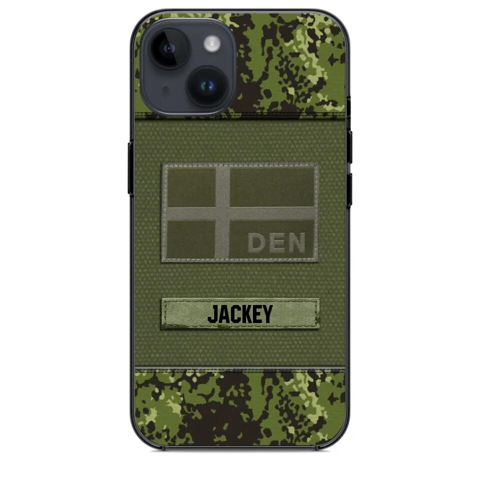 Personalized Danish Veterans/Soldier Camo Phone Case Printed 22OCT-HY11