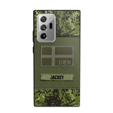 Personalized Danish Veterans/Soldier Camo Phone Case Printed 22OCT-HY11