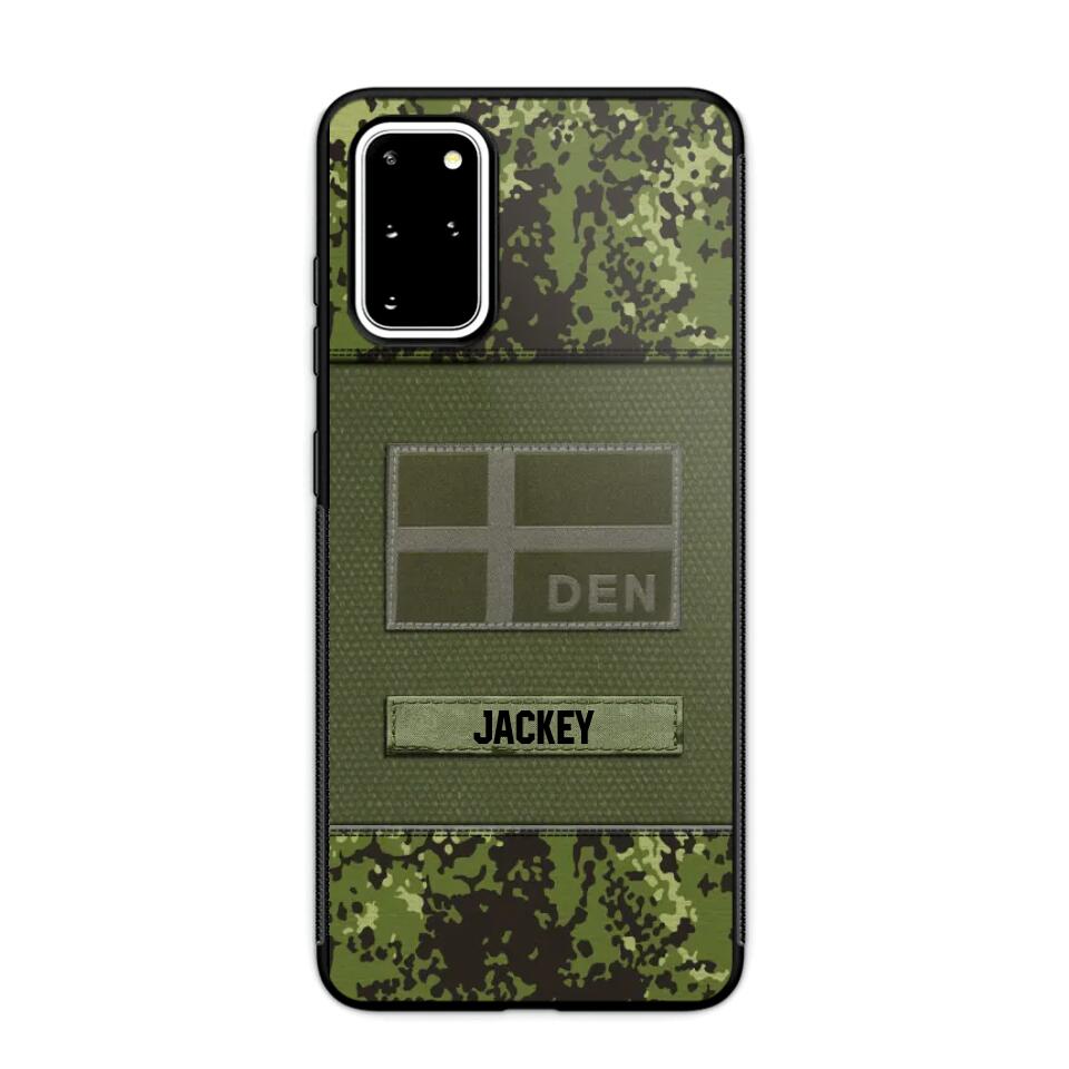 Personalized Danish Veterans/Soldier Camo Phone Case Printed 22OCT-HY11