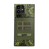 Personalized Danish Veterans/Soldier Camo Phone Case Printed 22OCT-HY11