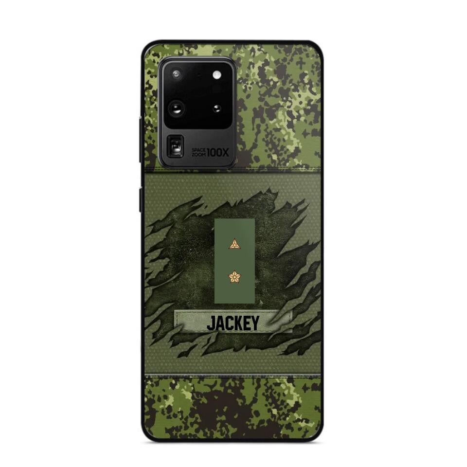 Personalized Danish Veterans/Soldier Phone Case Printed 22OCT-HY11