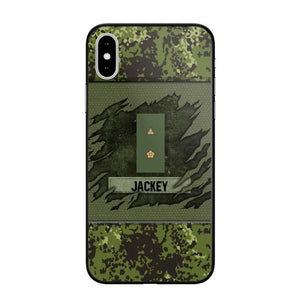 Personalized Danish Veterans/Soldier Phone Case Printed 22OCT-HY11