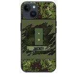 Personalized Danish Veterans/Soldier Phone Case Printed 22OCT-HY11