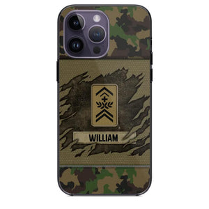 Personalized Swiss Veterans/Soldier Phone Case Printed 22OCT-HY11