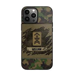 Personalized Swiss Veterans/Soldier Phone Case Printed 22OCT-HY11