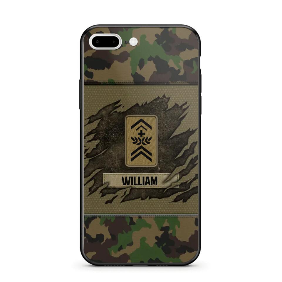 Personalized Swiss Veterans/Soldier Phone Case Printed 22OCT-HY11