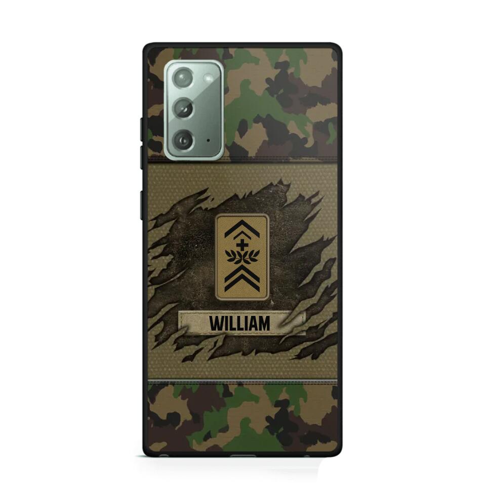 Personalized Swiss Veterans/Soldier Phone Case Printed 22OCT-HY11