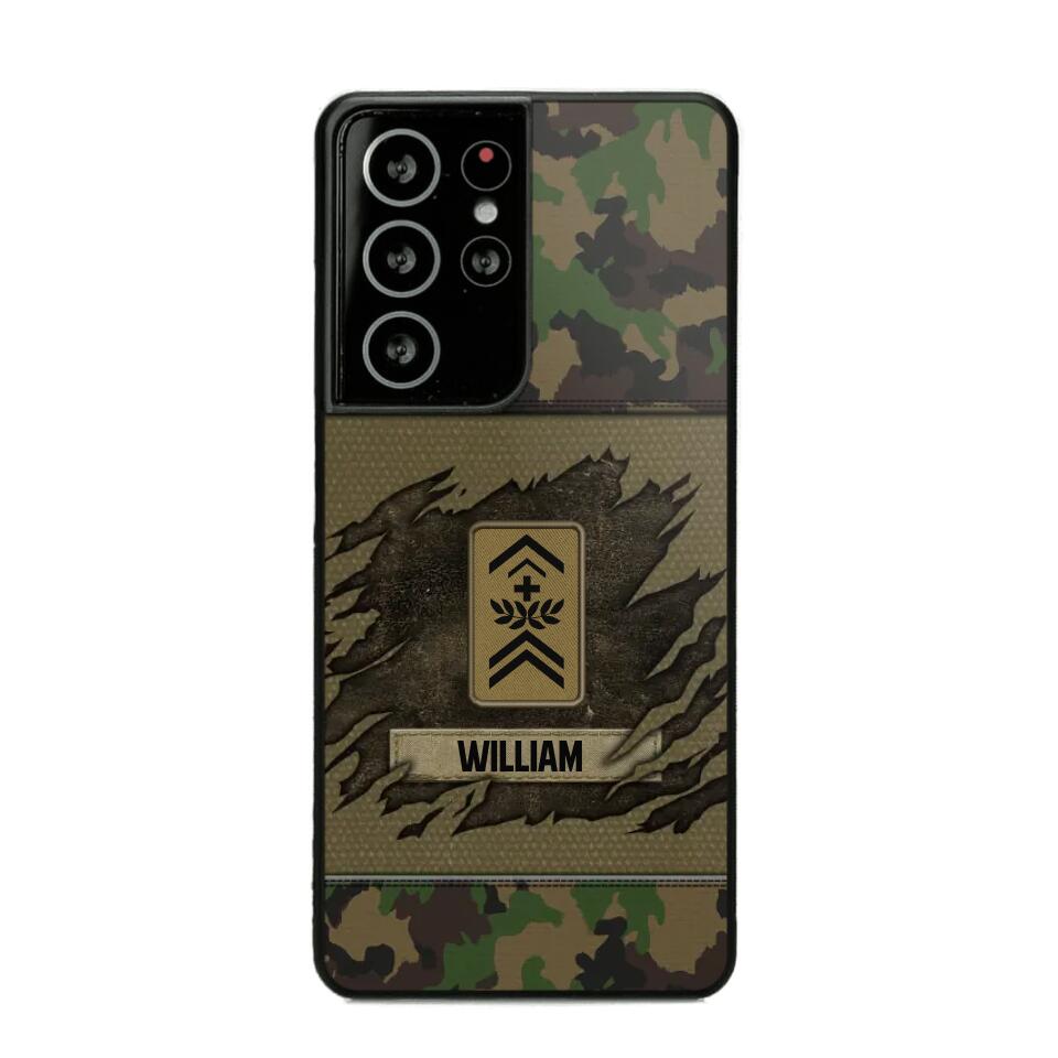 Personalized Swiss Veterans/Soldier Phone Case Printed 22OCT-HY11