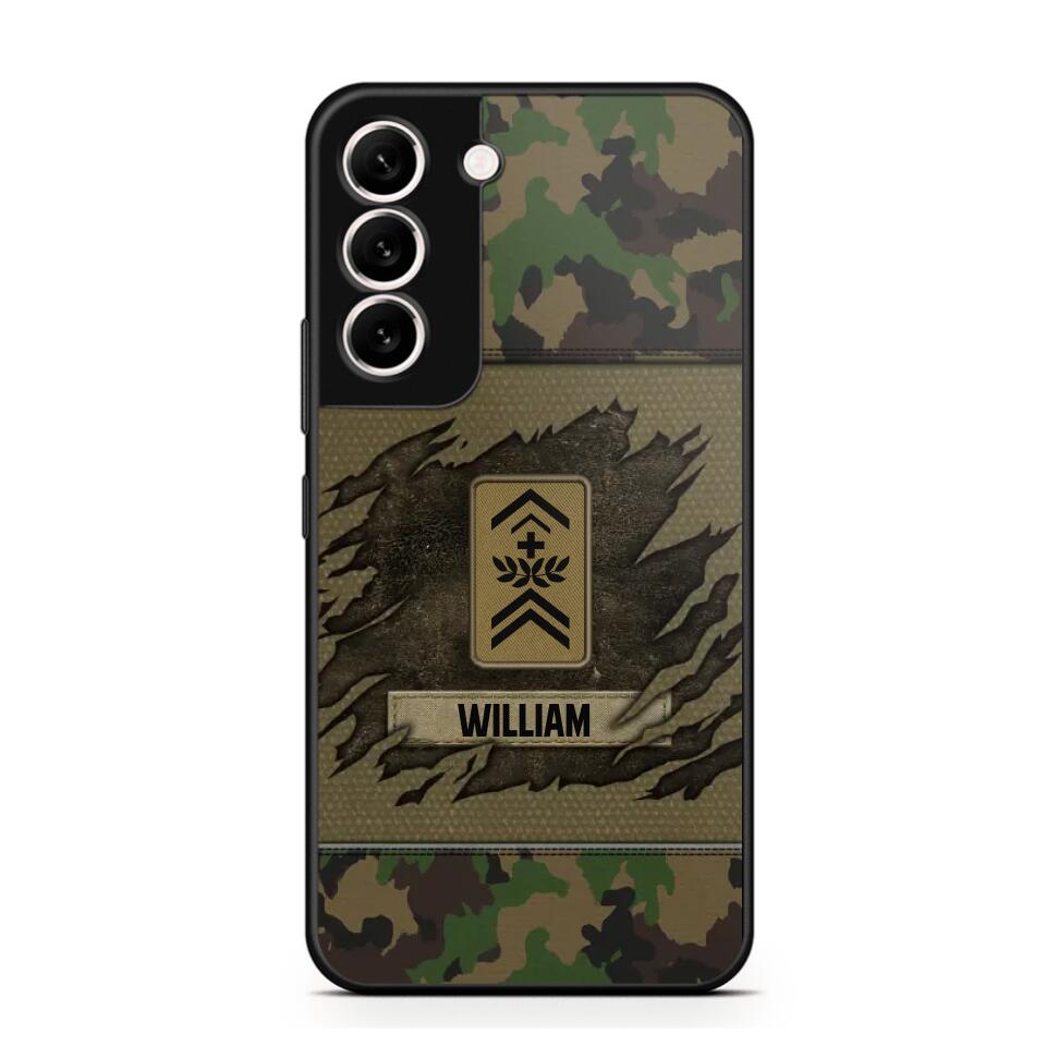 Personalized Swiss Veterans/Soldier Phone Case Printed 22OCT-HY11