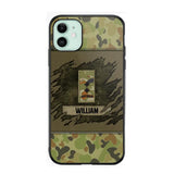 Personalized Australian Veterans/Soldier Phone Case Printed 22OCT-HY11