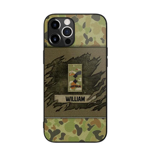 Personalized Australian Veterans/Soldier Phone Case Printed 22OCT-HY11