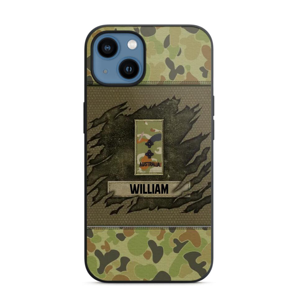 Personalized Australian Veterans/Soldier Phone Case Printed 22OCT-HY11