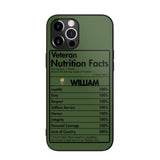 Personalized Canadian Veteran Nutrition Facts Phonecase 3D Printed QTDT1210