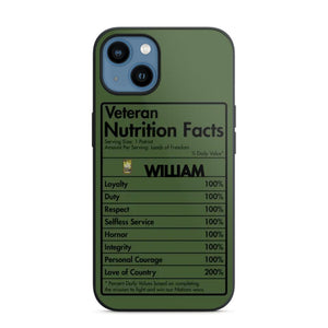 Personalized Canadian Veteran Nutrition Facts Phonecase 3D Printed QTDT1210