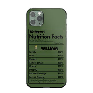 Personalized Canadian Veteran Nutrition Facts Phonecase 3D Printed QTDT1210